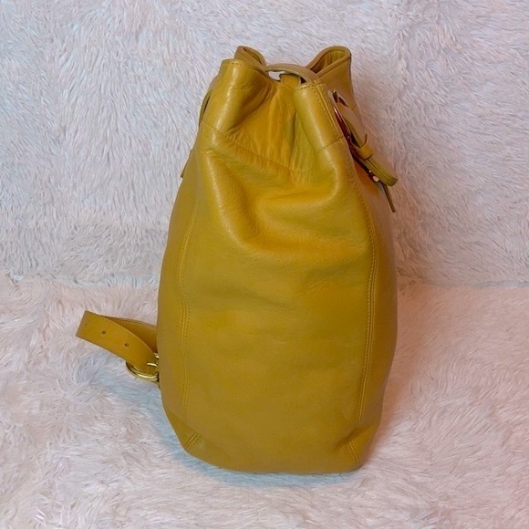 Coach Mustard Leather Backpack - Picture 7 of 16